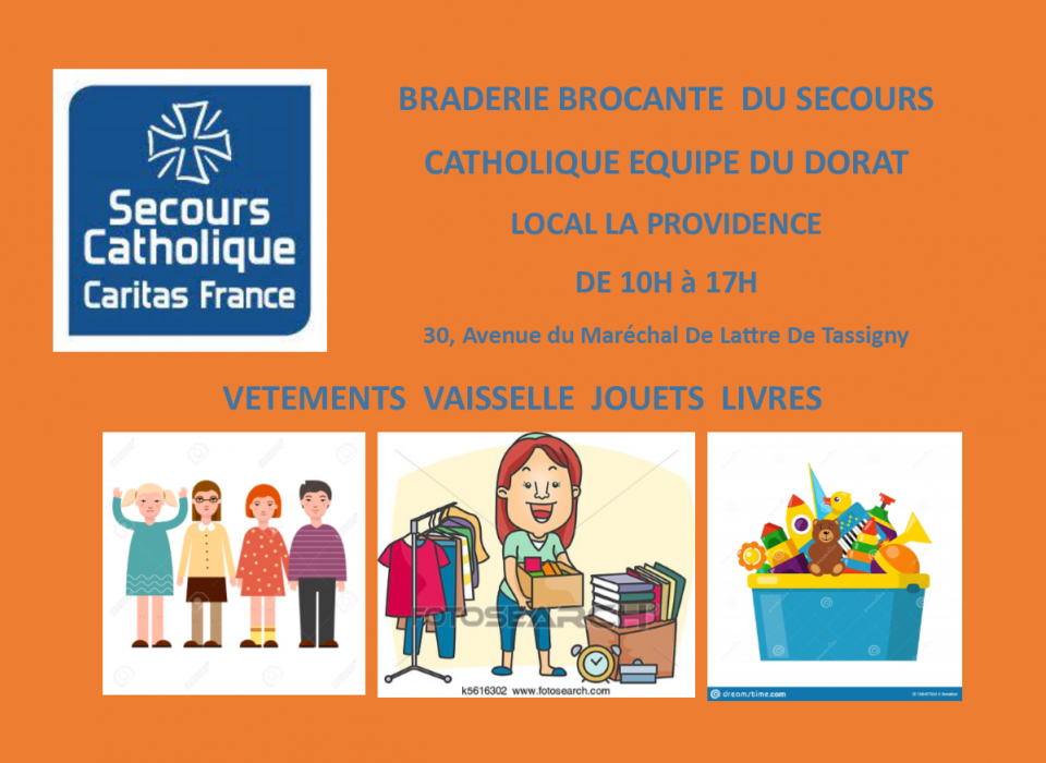 L'équipe du Secours Catholique du Dorat organise une braderie le 12 juin prochain