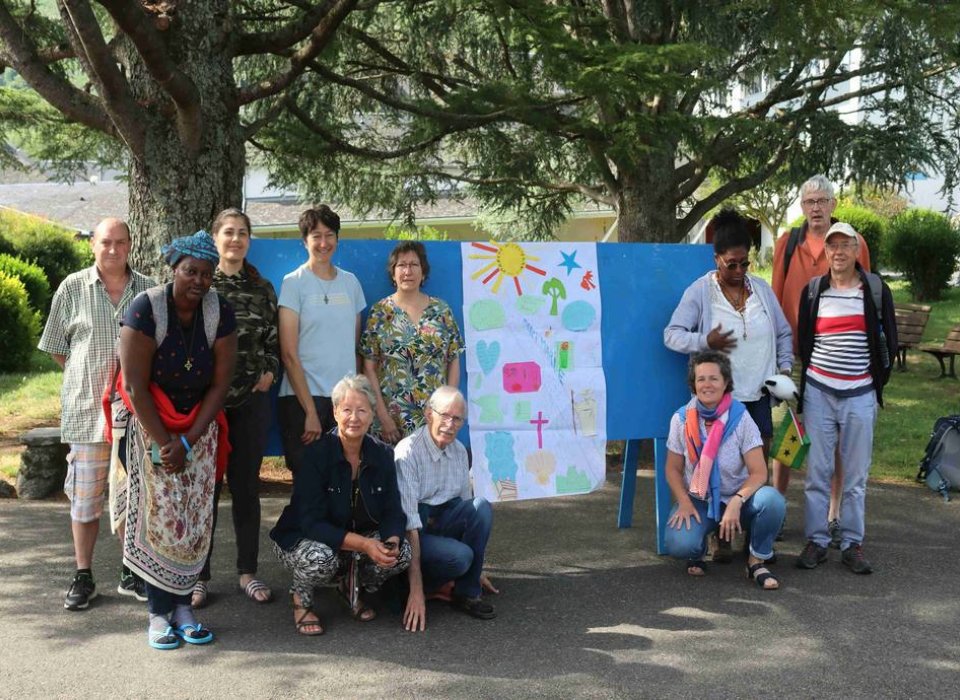 Fresque réalisée lors de la marche de l'Espérance